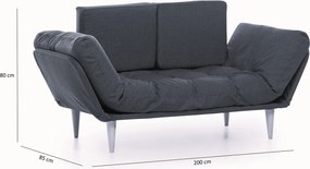 3-Seat Sofa-Bed Nina Daybed - Dark Red GR105 Dark Red