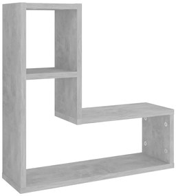 vidaXL Ραφιέρες Τοίχου 2 τεμ. Γκρι Σκυροδ. 50x15x50εκ. από Επεξ. Ξύλο