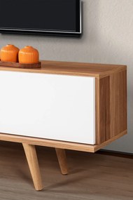 Έπιπλο Τηλεόρασης Καρυδί / Λευκό DAGE 160x35x18