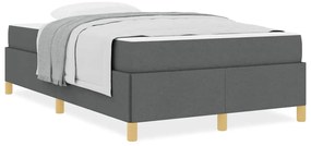 vidaXL Κρεβάτι με ελατήρια Άλλο Σκούρο γκρι 120 x 190 cm ύφασμα
