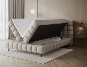 Επενδυμένο κρεβάτι Sober-160 x 200-Μπεζ