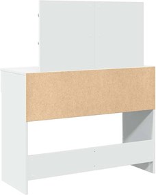 vidaXL Μπουντουάρ με LED Λευκό 100x40x120 εκ.