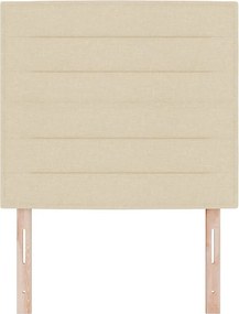 vidaXL LED κεφαλάρι με φώτα λωρίδας LED Κρεμ 80 cm Πολυεστέρας