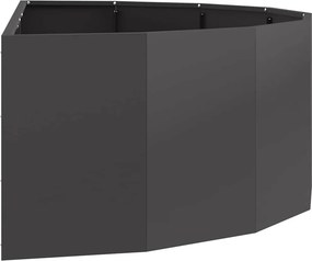 vidaXL Γλάστρα Μαύρο 120 x 60 x 35 cm Ατσάλι