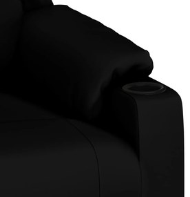 vidaXL Πολυθρόνα Ανακλινόμενη Μαύρη από Συνθετικό Δέρμα