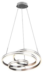 Yara Μοντέρνο Κρεμαστό Φωτιστικό με Ενσωματωμένο LED σε Ασημί Χρώμα Trio Lighting 326210107