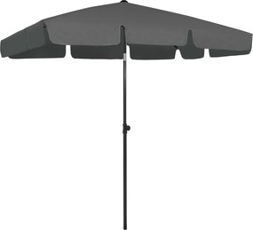 vidaXL Ομπρέλα Θαλάσσης Ανθρακί 200 x 125 εκ.