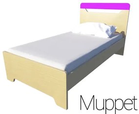 Παιδικό Ημίδιπλο Κρεβάτι Irven Φούξια Muppet 110x190