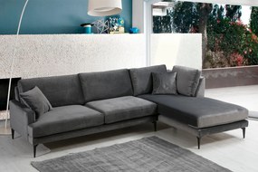 Corner Sofa Papira Corner Right (L3+Chl) - Anthracite Anthracite