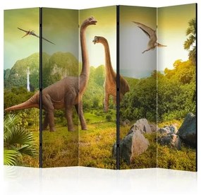 Διαχωριστικό με 5 τμήματα - Dinosaurs II [Room Dividers]