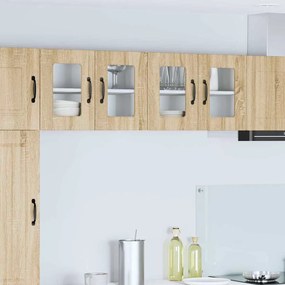 vidaXL Κρεμαστό ντουλάπι κουζίνας 2 pcs Δρύς Sonoma 60 x 31 x 40 εκ