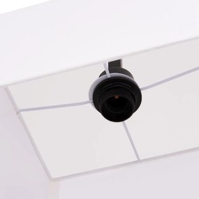 ΦΩΤΙΣΤΙΚΟ ΔΑΠΕΔΟΥ BRANS HM7532.11 ΜΕΤΑΛΛΟ ΜΑΥΡΟ--PVC ΛΕΥΚΟ ΚΑΠΕΛΟ 25x33x170Υεκ.