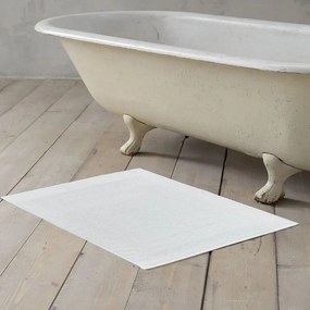 Ταπέτο Μπάνιου Κορνίζα Ker 102-044 White Designdrops 50X70 100% Cotton