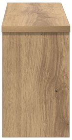 vidaXL Τοίχου Κρεμάστρα με ράφι Επιτοίχιο artisan δρυς 50 x 16 x 26 εκ