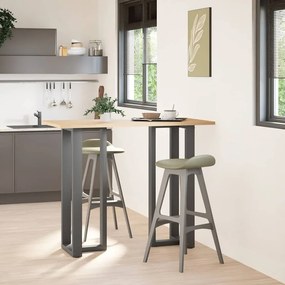 vidaXL Πόδια Τραπεζιού Μπαρ σε Σχήμα Τ, 2 τεμ. Ανθρακί 40x35x(110-111) εκ. Ατσάλι