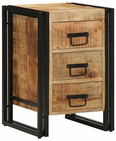 vidaXL Κομοδίνο με συρτάρι Καφέ 40 x 40 x 59 εκ. Στερεό ξύλο μάνγκο