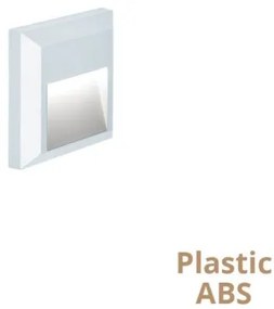 Απλίκα φωτιστικό τοίχου LED LEROS PLUS πλαστική γκρι λευκή Viokef 4137801 Λευκό