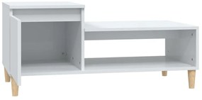 vidaXL Τραπεζάκι Σαλονιού Γυαλ. Λευκό 100x50x45 εκ. Επεξεργ. Ξύλο