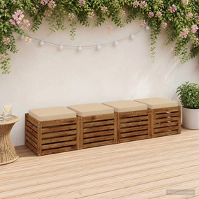 vidaXL Μαξιλάρια καθιστικού 4 κομματιών VUGHT 4 pcs 100% Πολυεστέρας