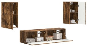 vidaXL 2 pcs Καπνιστό Δρύς