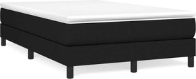 vidaXL Κρεβάτι Boxspring με Στρώμα Μαύρο 120x200 εκ. Υφασμάτινο