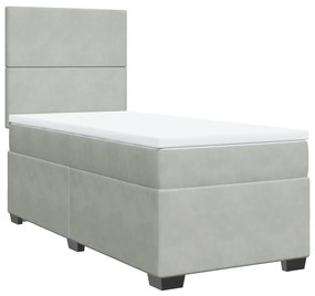 ΚΡΕΒΑΤΙ BOXSPRING ΜΕ ΣΤΡΩΜΑ ΑΝΟΙΧΤΟ ΓΚΡΙ 100X200 ΕΚ. ΒΕΛΟΥΔΙΝΟ 3290828