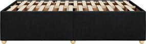 vidaXL Πλαίσιο Κρεβατιού χωρίς στρώμα Μαύρο 120x190 εκ. Υφασμάτινο