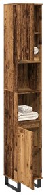 vidaXL Ντουλάπι μπάνιου Παλιό ξύλο 30x30x190 cm Κατασκευασμένο ξύλο