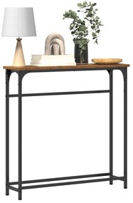 vidaXL Κονσόλα Ξύλου Παλιού 75x19,5x75 εκ. Κατασκευασμένο από Ξύλο και Χάλυβα
