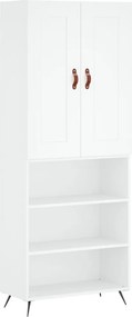 vidaXL Ντουλάπι Λευκό 69,5x34x180 εκ. από Επεξεργασμένο Ξύλο