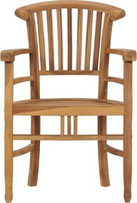 vidaXL Καρέκλες Κήπου 2 τεμ. από Μασίφ Ξύλο Teak