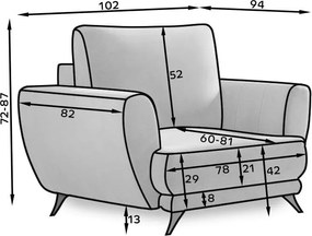 Σετ σαλονιού Megis-Mpez - 0.00Χ0.00Χ0.00cm
