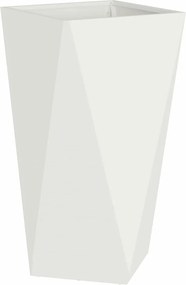 vidaXL Γλάστρα Λευκό 40 x 40 x 75 cm Ατσάλι