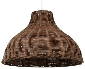 MAYOTTE 00725 Vintage Κρεμαστό Φωτιστικό Οροφής Μονόφωτο Καφέ Ξύλινο Bamboo Φ40 x Y28cm