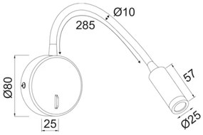 Επιτοίχιο Φωτιστικό LED Alis-Leuko