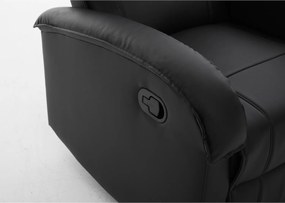 Πολυθρόνα Ανακλινόμενη ArteLibre CELAENO Μαύρο PU 80x96x97cm