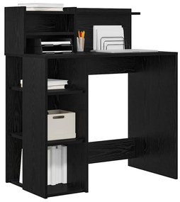 vidaXL Γραφείο Μαύρη Οξυά 90 x 48 x 101,5 εκ. Επεξεργασμένο ξύλο