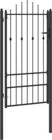 vidaXL Πύλη Φράχτη ASTEN 100 x 175 cm Μέταλλο Μαύρο Κλειδώσιμο