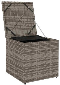 vidaXL Κουτί Μαξιλαριών Γκρι 50 x 50 x 50 cm συνθετικό ρατάν