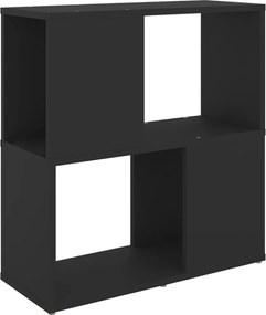 vidaXL Βιβλιοθήκη Μαύρη 60 x 24 x 63 εκ. από Επεξ. Ξύλο