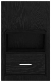 vidaXL Ντουλάπι κρεβατιού 2 pcs Μαύρη δρυς 48.5 x 32.5 x 80 εκ