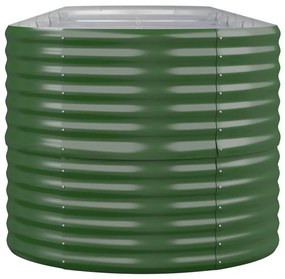vidaXL Ζαρντινιέρα Πράσινη 440x80x68 εκ Γαλβανισμένος χάλυβας