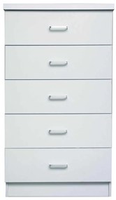 Συρταριέρα DRAWER 5-Συρτ.60x40x97cm Άσπρη
