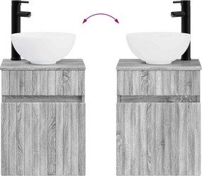 vidaXL Σετ Επίπλων Μπάνιου 4 pcs Γκρι Sonoma