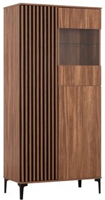ΒΙΤΡΙΝΑ ΣΕΙΡΑ HARRY HM18011.01 ΜΕΛΑΜΙΝΗ ΦΥΣΙΚΟ ΞΥΛΟΥ-ΜΑΥΡΟ 90x40x185Υεκ.