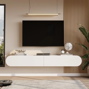 Έπιπλο Τηλεόρασης Λευκό FLAGEAS 200x31.6x29.6