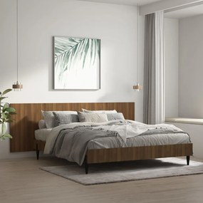 vidaXL Κεφαλάρι Κρεβατιού Καφέ Δρυς 240x1,5x80 εκ. Επεξεργασμένο Ξύλο