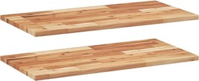 vidaXL Ράφια Κρεμαστά 2 Τεμ. 60x40x2 εκ. Φινίρισμα Λαδιού Μασίφ Ακακία