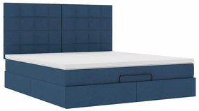 Οθωμανικό κρεβάτι με στρώμα μπλε 180x200cm ύφασμα 3313181