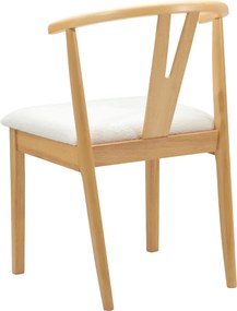 vidaXL Καρέκλα τραπεζαρίας 2 pcs Φυσικό και Ανοιχτό